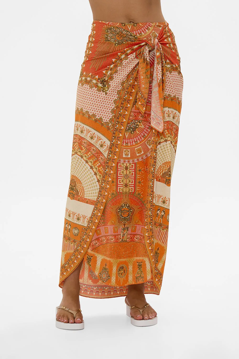 LAYERED LONG SARONG WITH FRONT TIE THE OBELISK GATE