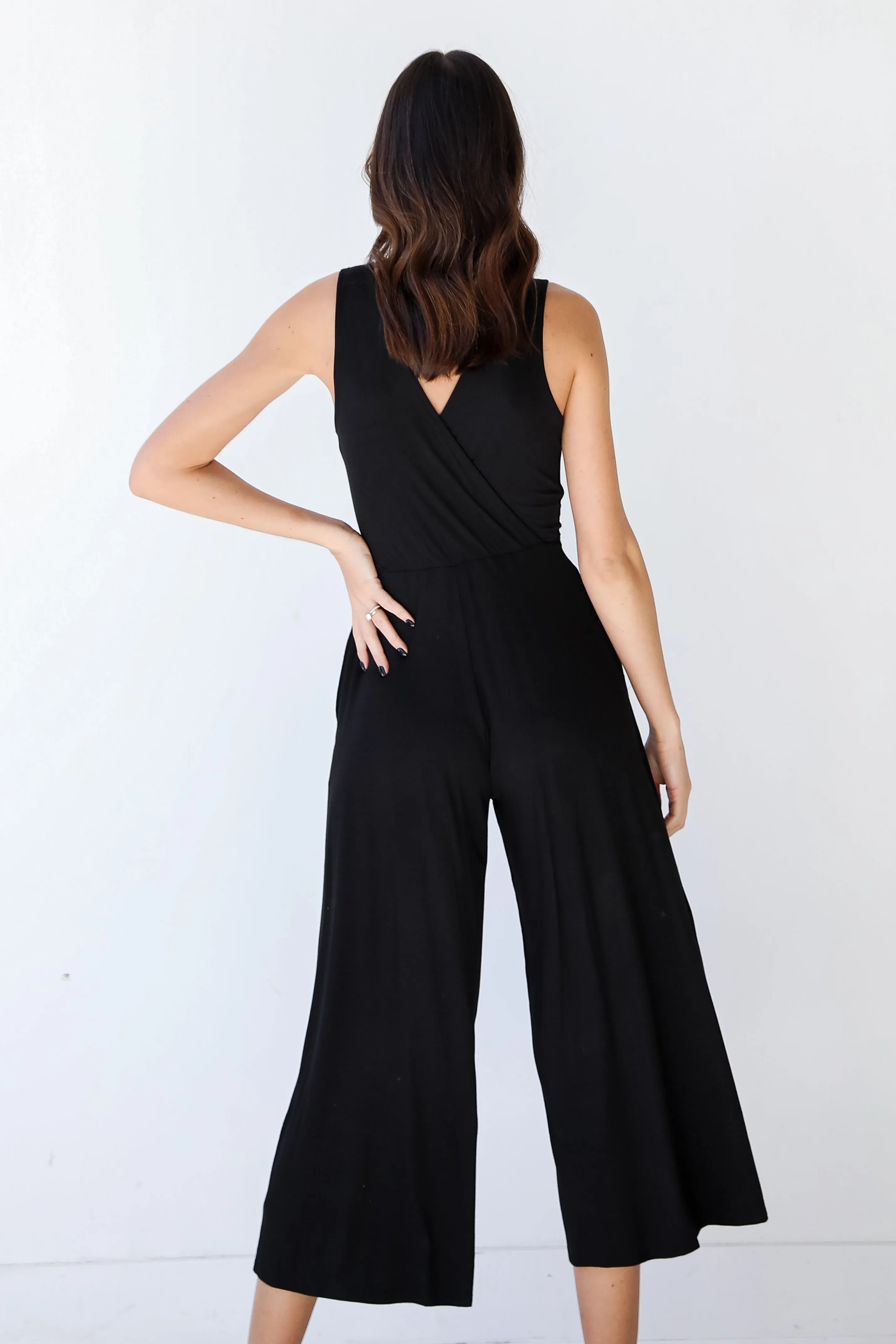 Let's Get Together Surplice Jumpsuit