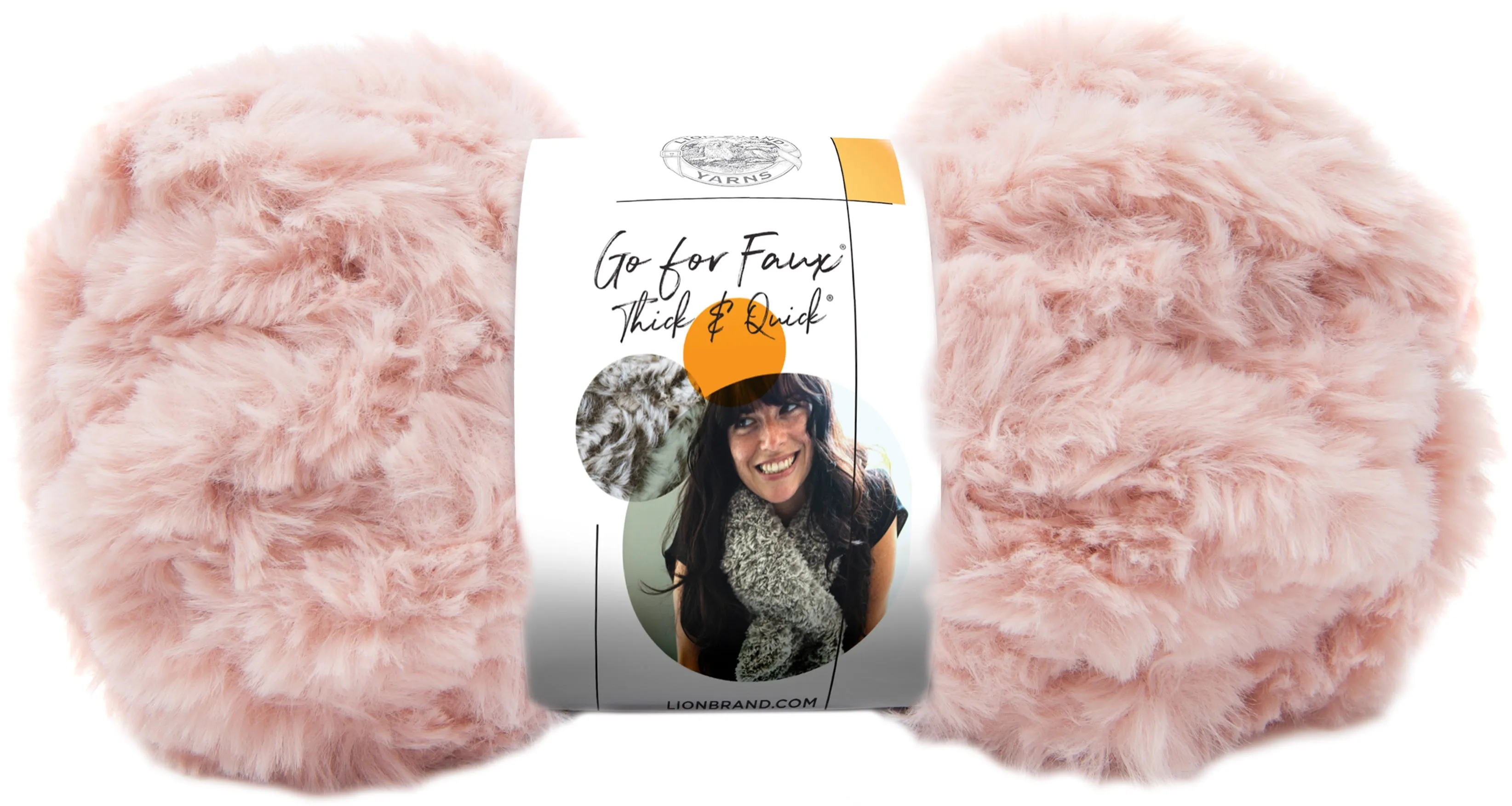 Lion Brand Go For Faux Thick & Quick Yarn - Pink Poodle 100g*