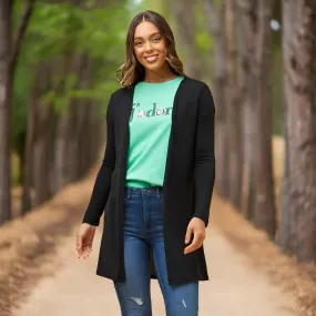 Long Sleeve Light Cardigan Black