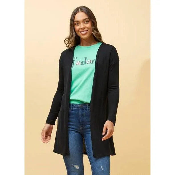 Long Sleeve Light Cardigan Black