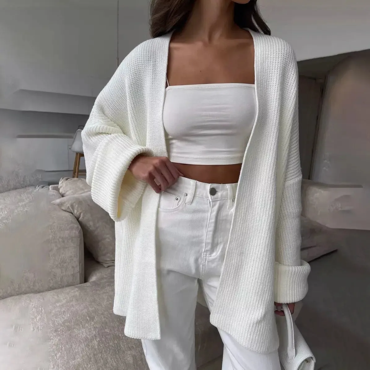 Luxe Knit Belted Wrap Cardigan