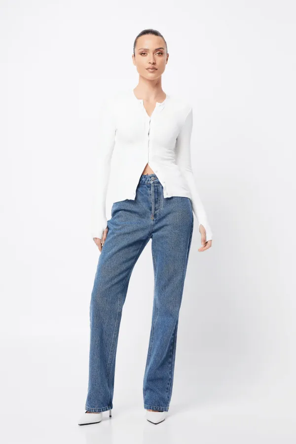 Lyon Cardigan White