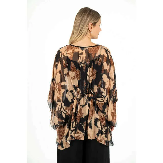 M-Made in Italy - Vanishing Blooms Woven Tunic