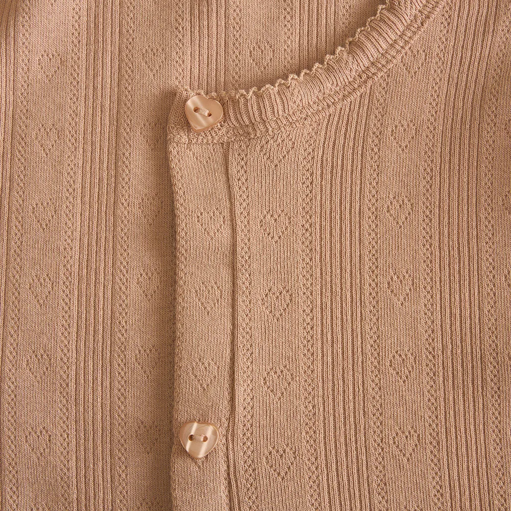 Macchiato Pointelle Cardigan