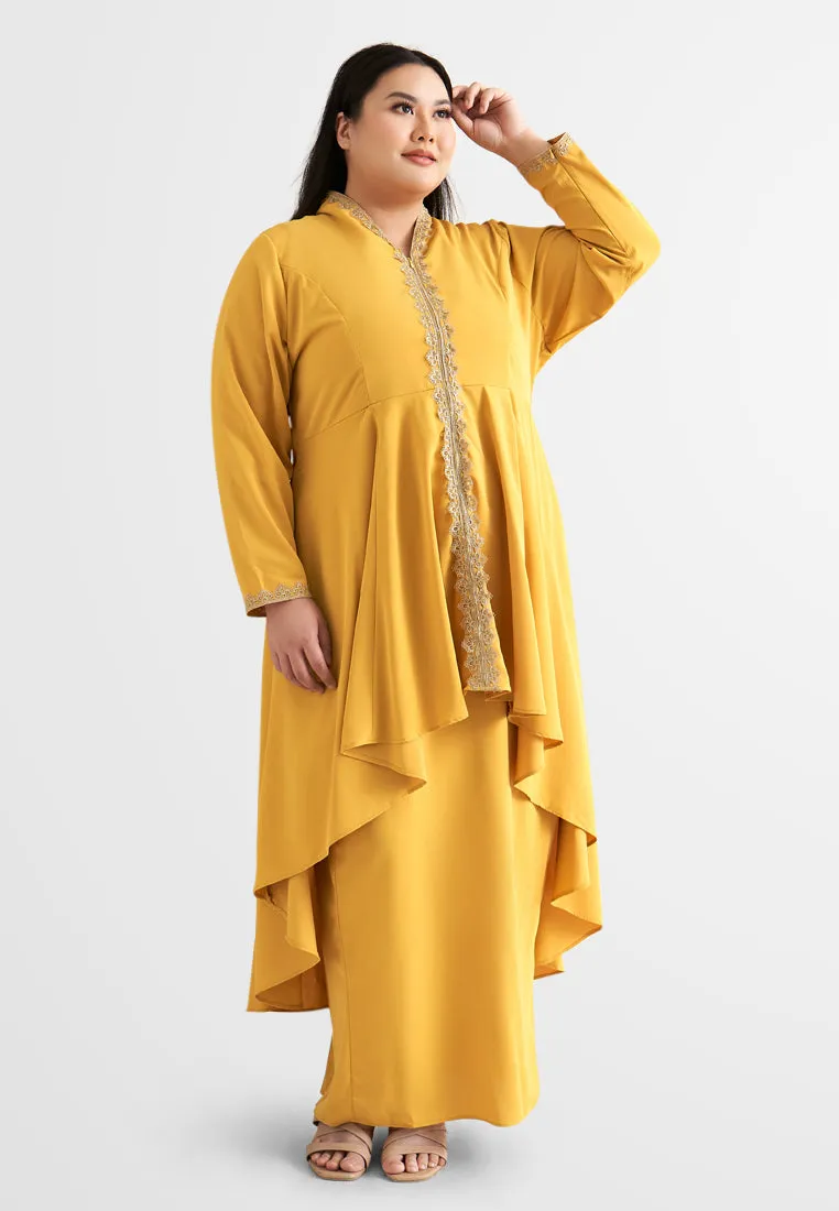 Maharani Elegant Gold Trim Kebarung Set