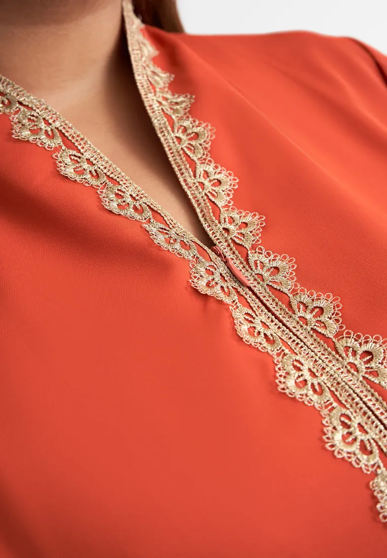 Maharani Elegant Gold Trim Kebarung Set