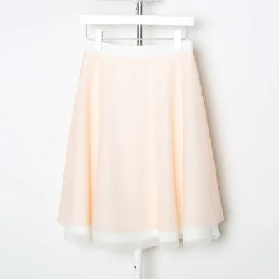 Marina Organza Midi Skirt-Blush Pink