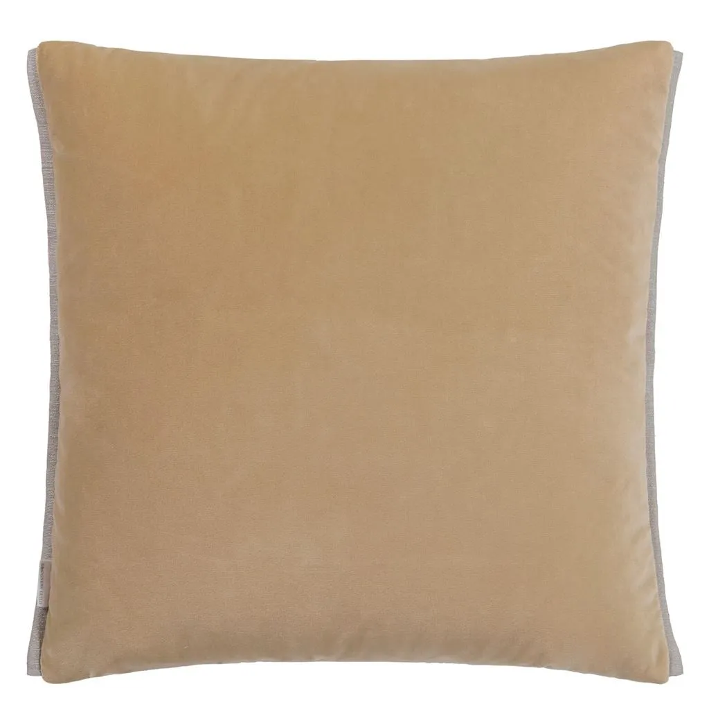 Marquise Hemp Velvet Throw Pillow by Designers Guild