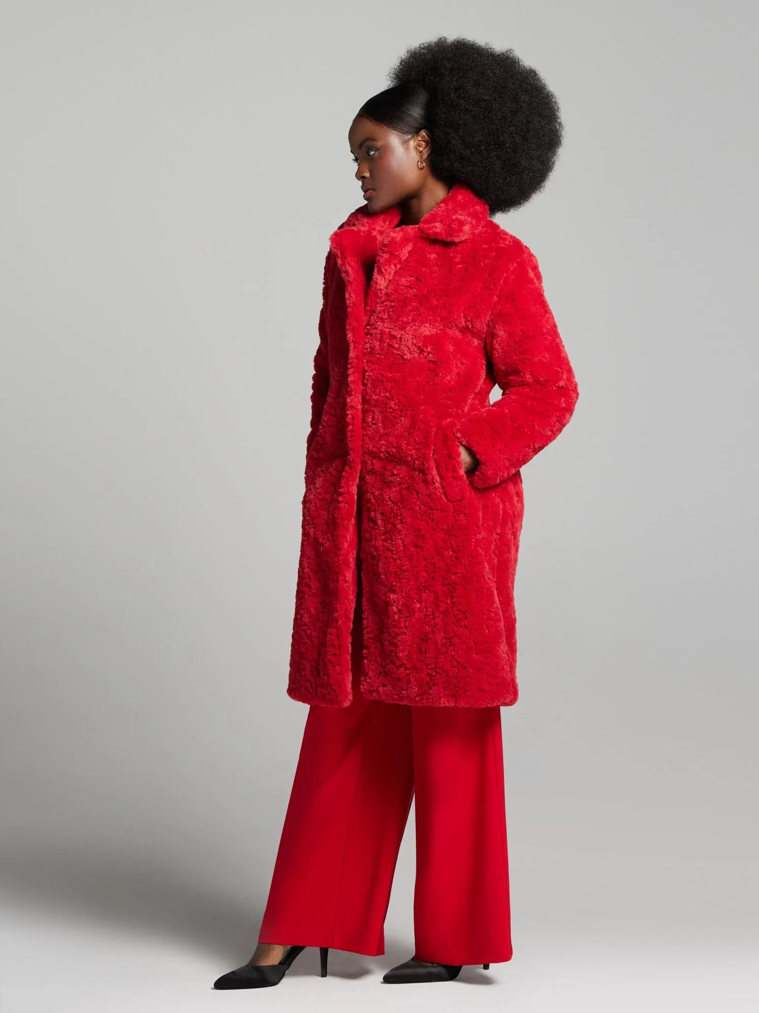 Maxine Faux-Fur Midi Coat