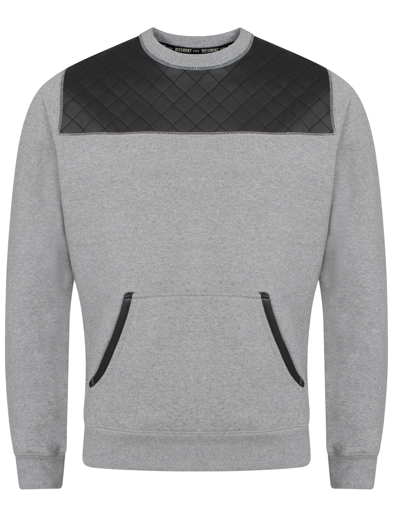 Mens Dissident Gardener Sweatshirt in Mid Grey Marl