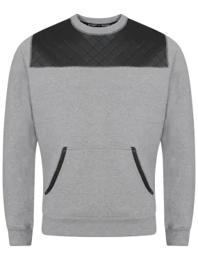 Mens Dissident Gardener Sweatshirt in Mid Grey Marl