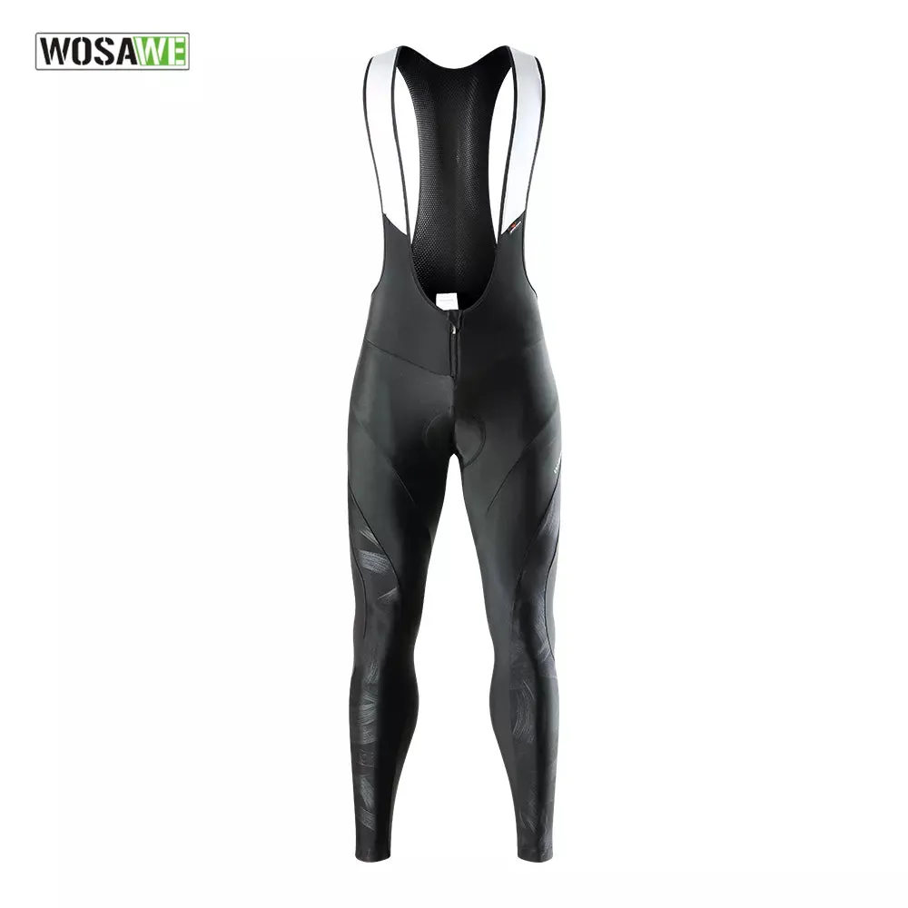 Men's Summer Breathable Cycling Bib Pants Mountain Bike Zipper Cycling Tights Pro Team Gel Padded MTB Bike Long Pants