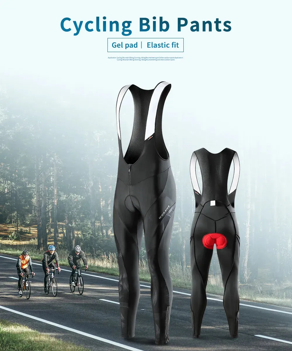 Men's Summer Breathable Cycling Bib Pants Mountain Bike Zipper Cycling Tights Pro Team Gel Padded MTB Bike Long Pants
