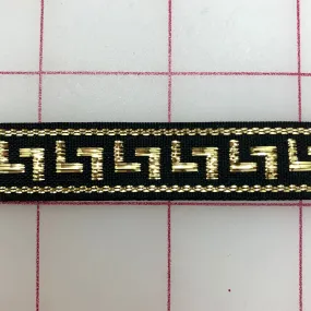 Metallic Ribbon - 5/8-inch Gold and Black