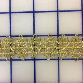 Metallic Trim - 1-inch Double-Loop Gold Close-Out