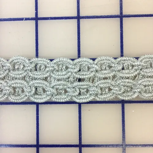 Metallic Trim - 1-inch Silver