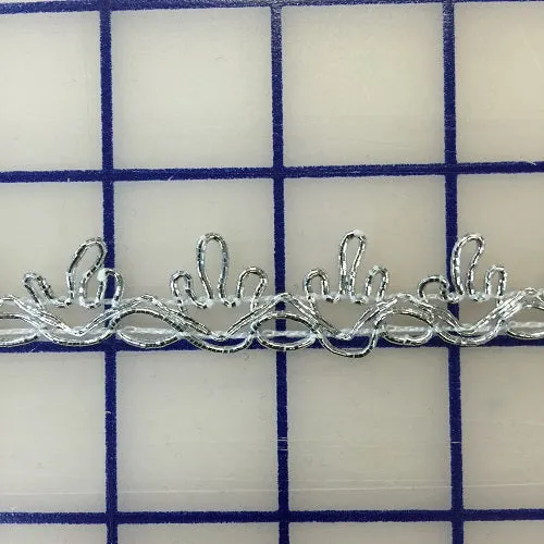 Metallic Trim - 1/2-inch Loopy Trim Silver