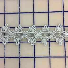 Metallic Trim - 1.25-inch Lace Silver