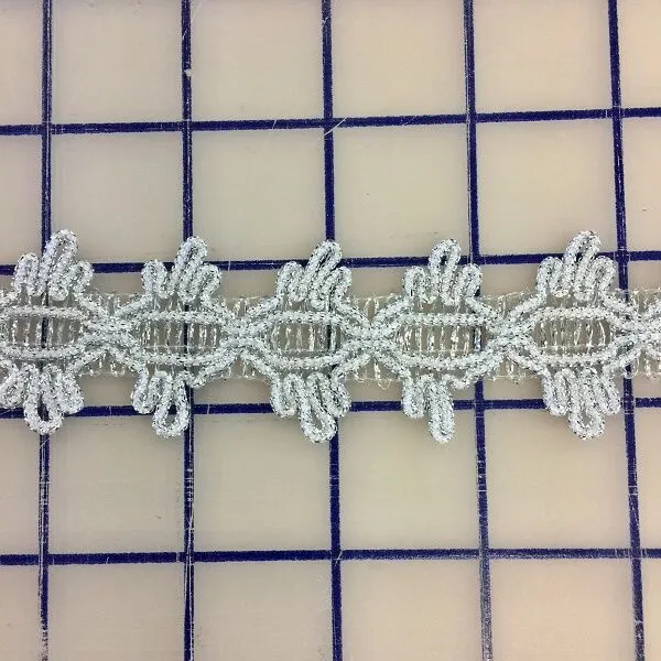 Metallic Trim - 1.25-inch Lace Silver