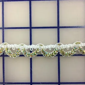 Metallic Trim - 3/8-inch Vintage White and Gold Close-Out