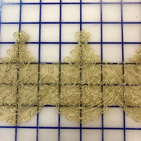Metallic Trim - 4-inch 12 Motif Corded Gold