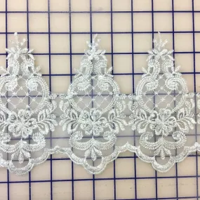 Metallic Trim - 7-inch Scalloped Silver