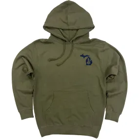 Michigan Embroidered Tree Hoodie