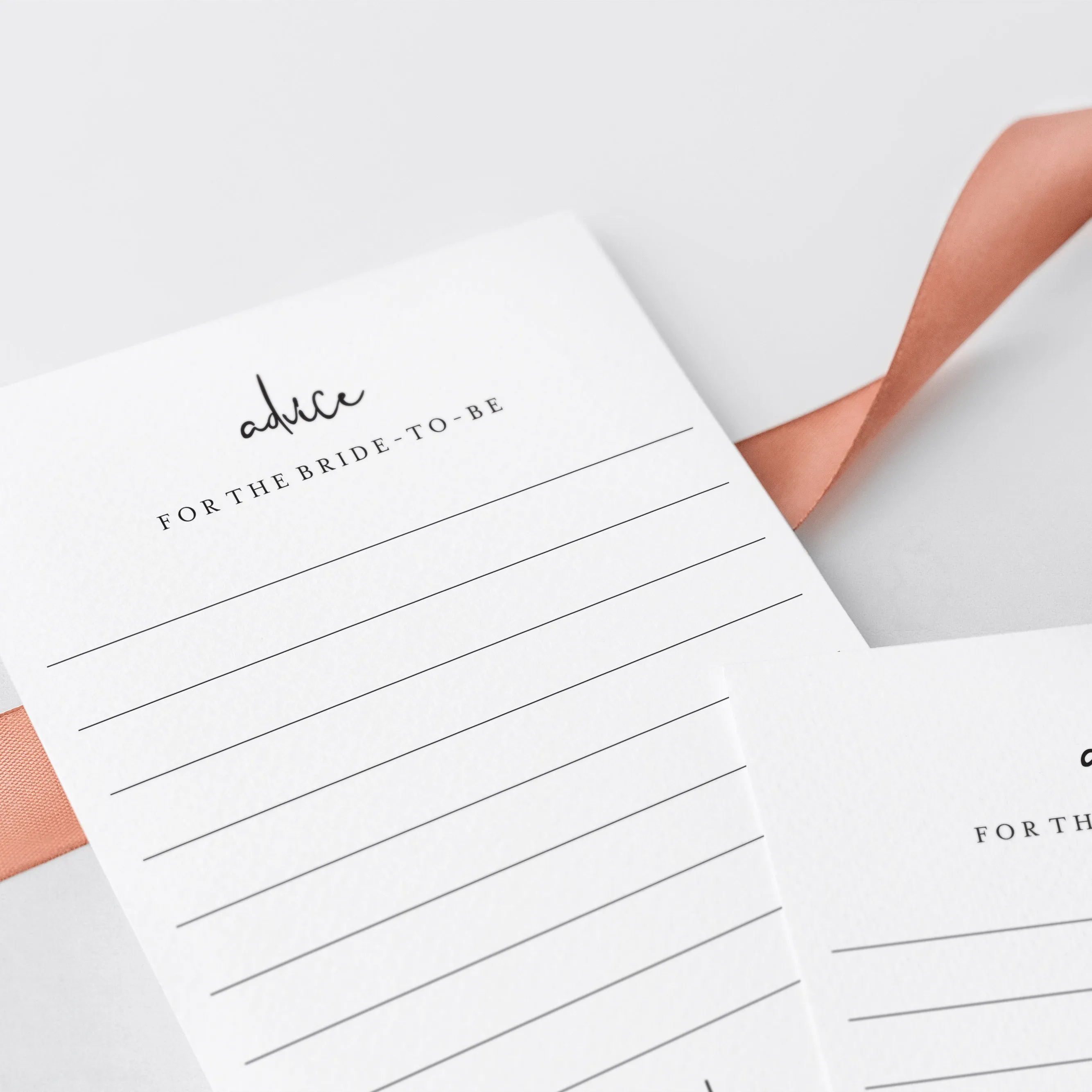 Minimalist Advice For The Bride Cards Printable