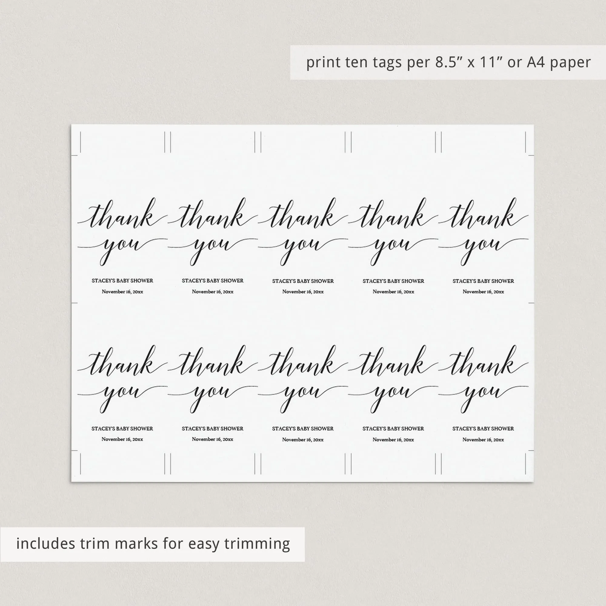 Minimalist Baby Shower Complete Bundle 19 Printables