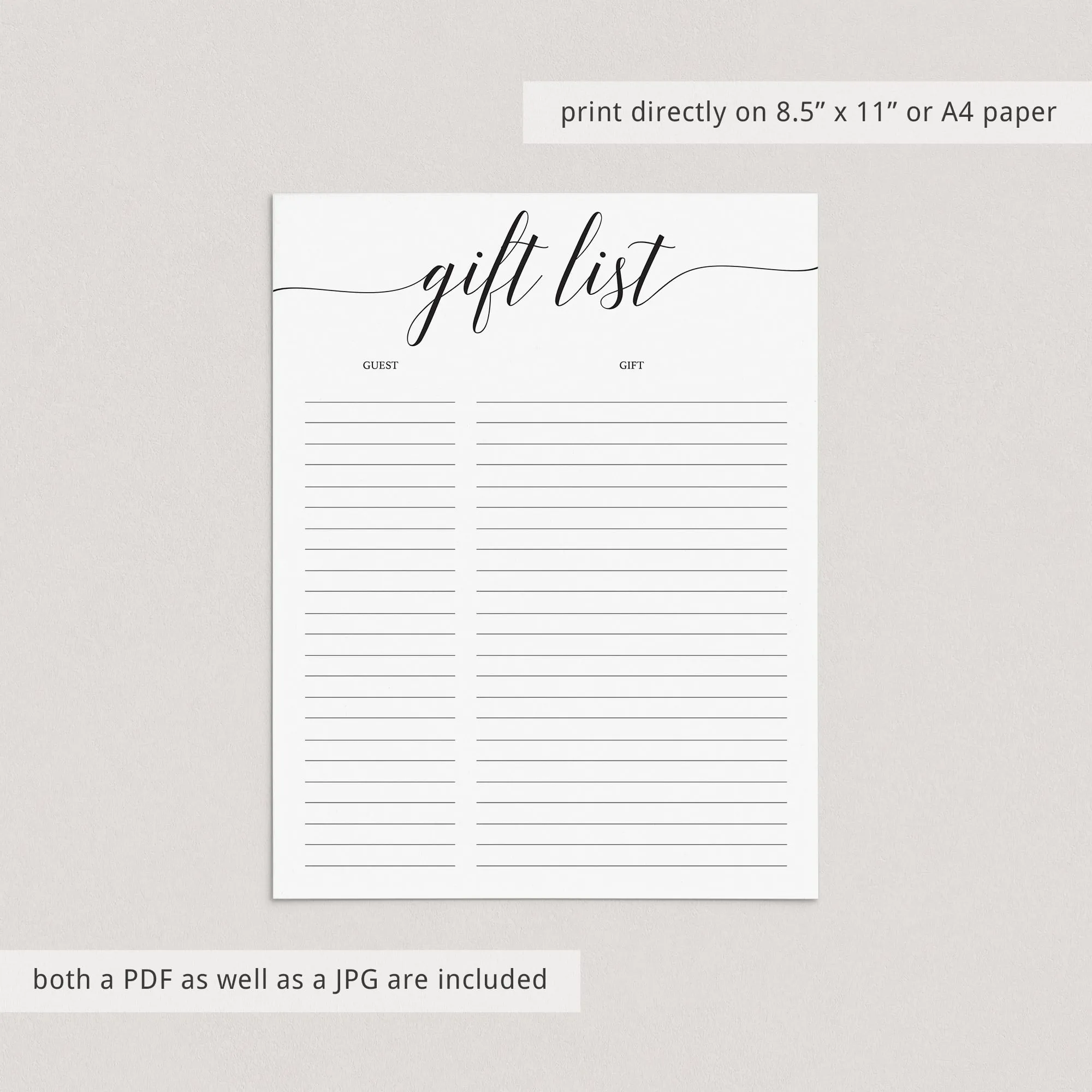 Minimalist Baby Shower Complete Bundle 19 Printables