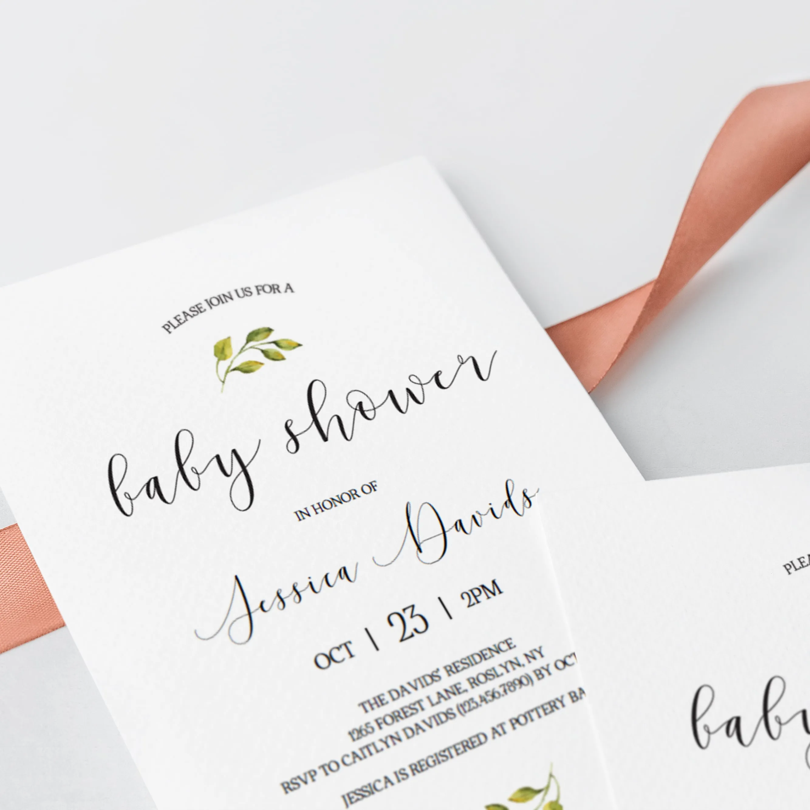 Minimalist Baby Shower Invitation Template