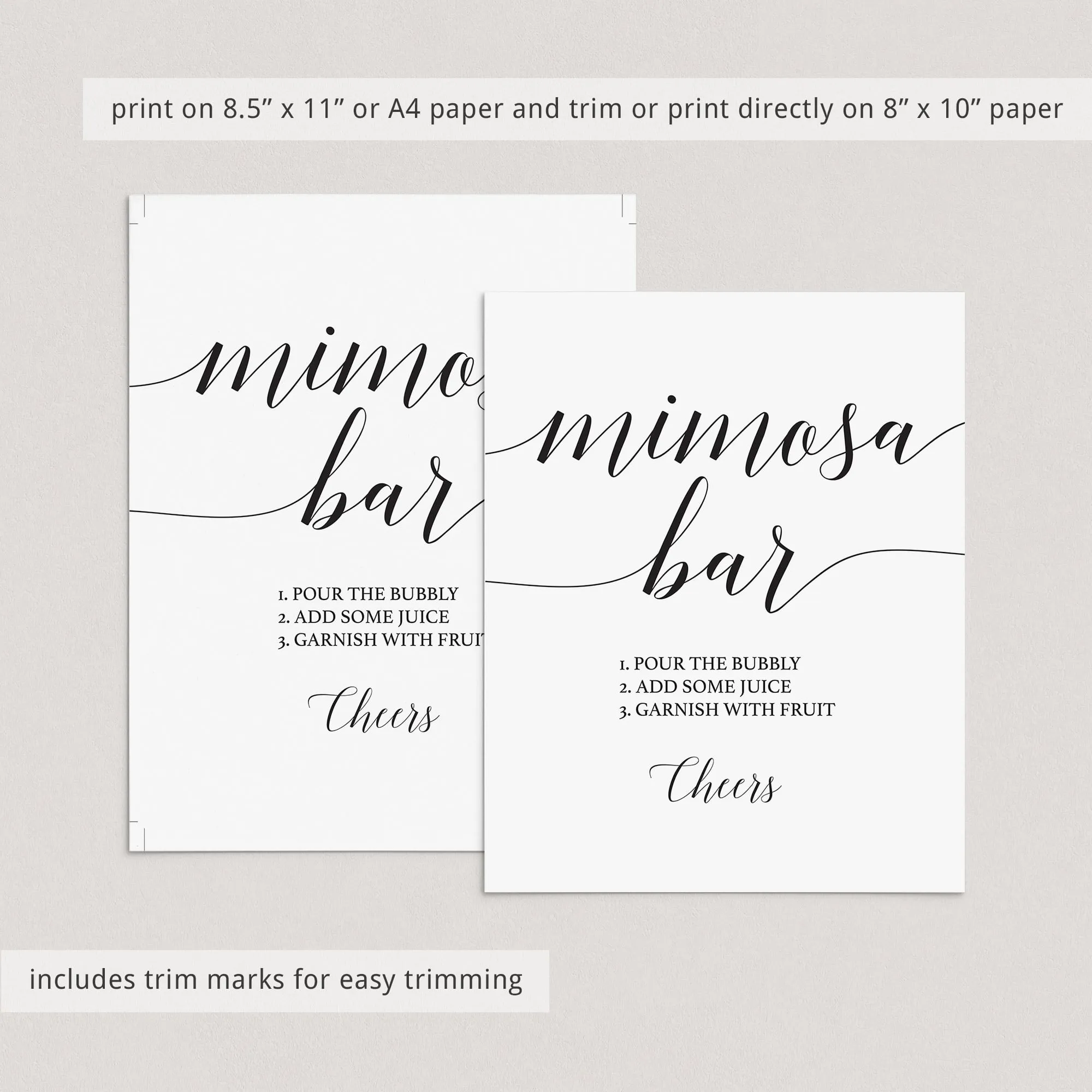 Minimalist Baby Shower Signs Printable