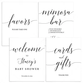 Minimalist Baby Shower Signs Printable