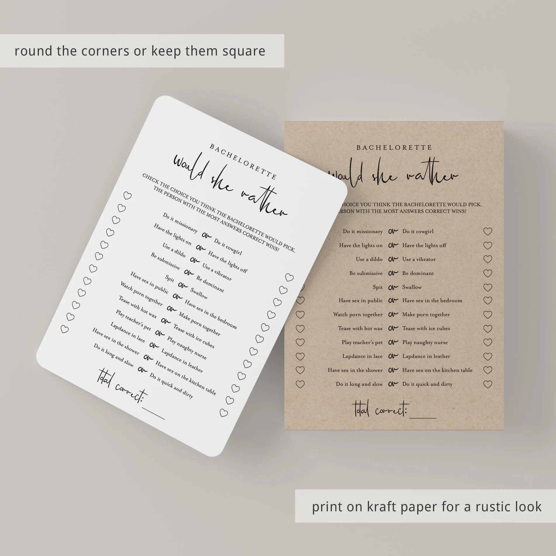 Minimalist Bachelorette Party Games Bundle Printable