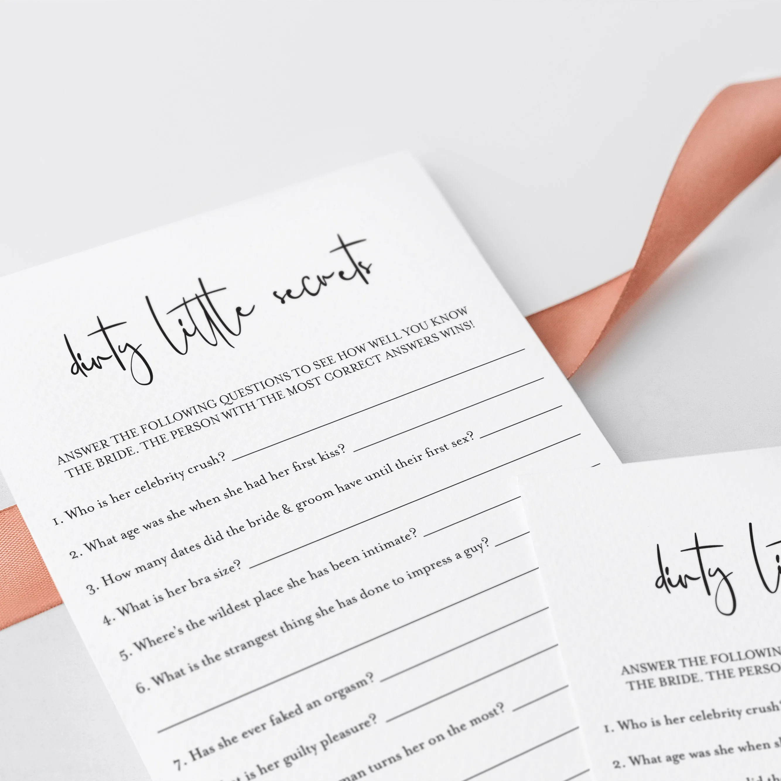 Minimalist Bachelorette Party Games Bundle Printable