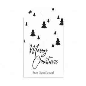 Minimalist Black And White Holiday Gift Tags