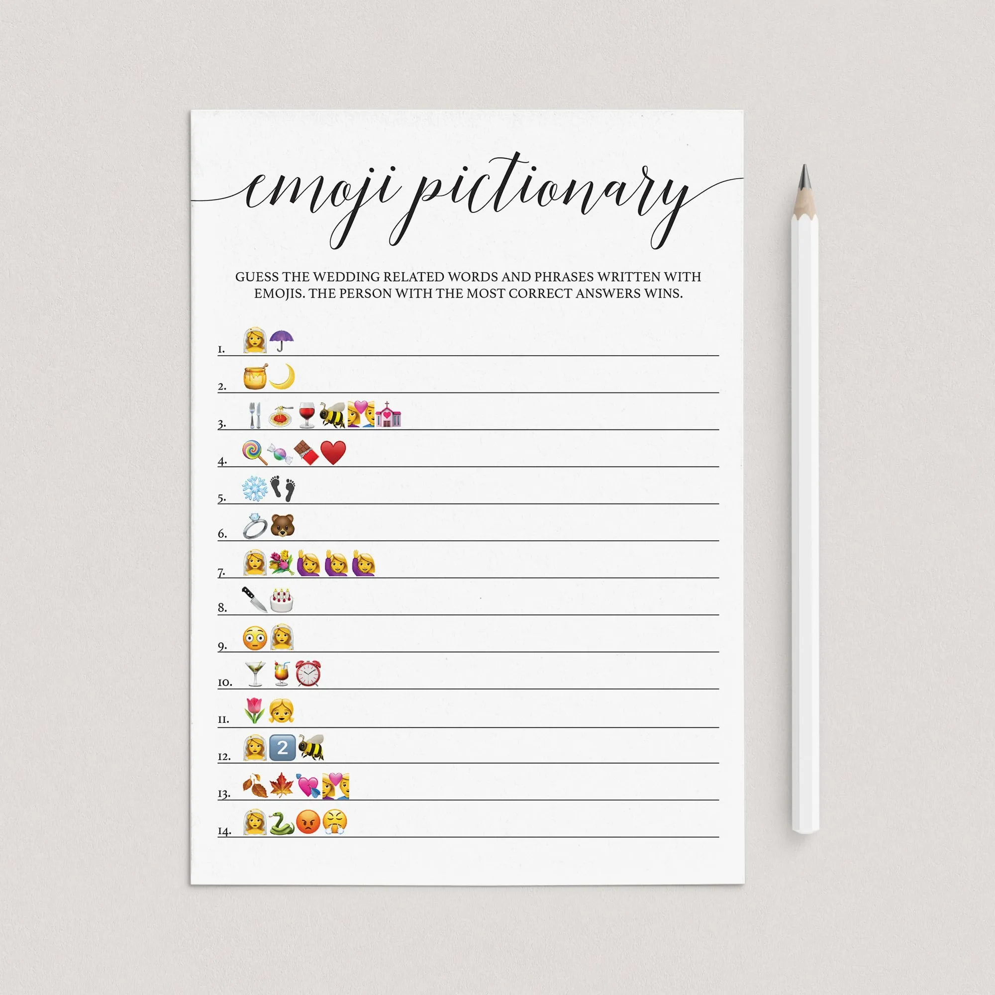 Minimalist Bridal Shower Bundle Black & White Calligraphy