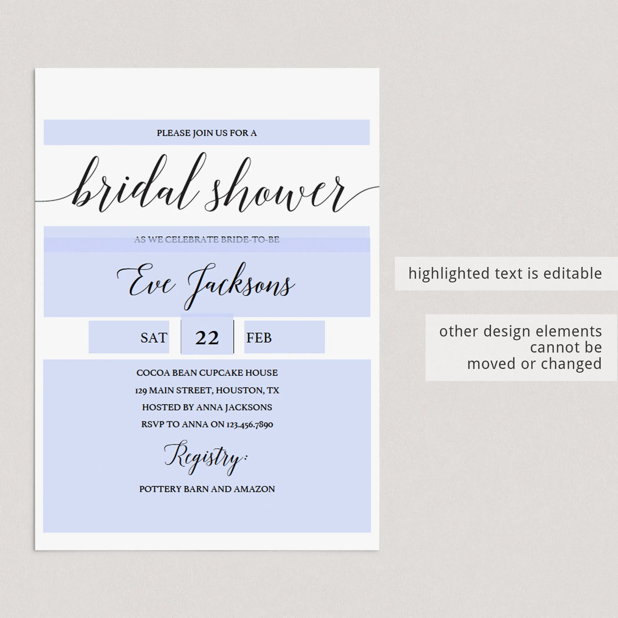 Minimalist Bridal Shower Bundle Black & White Calligraphy