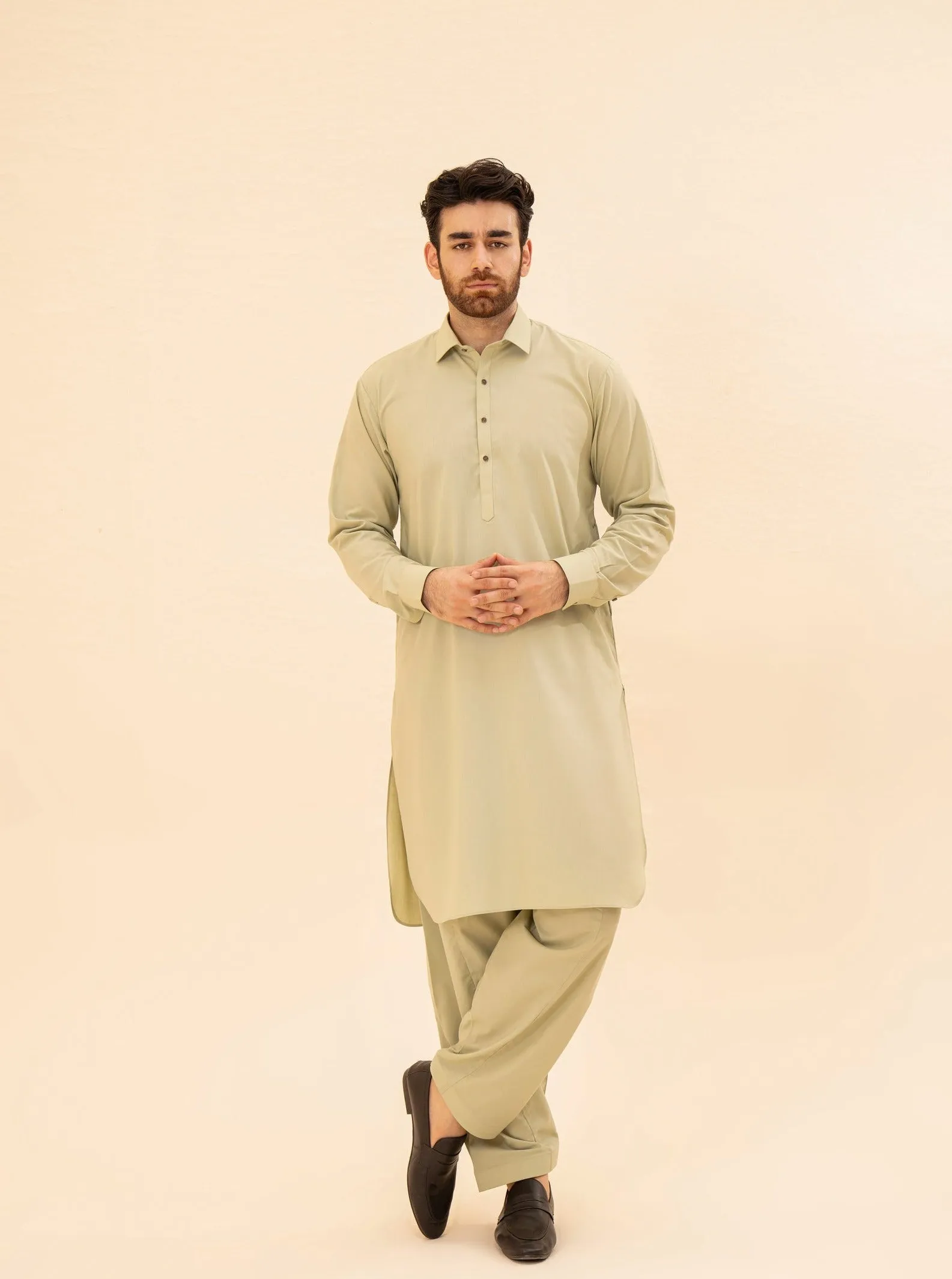 Mint French Collar Kameez Shalwar - Men
