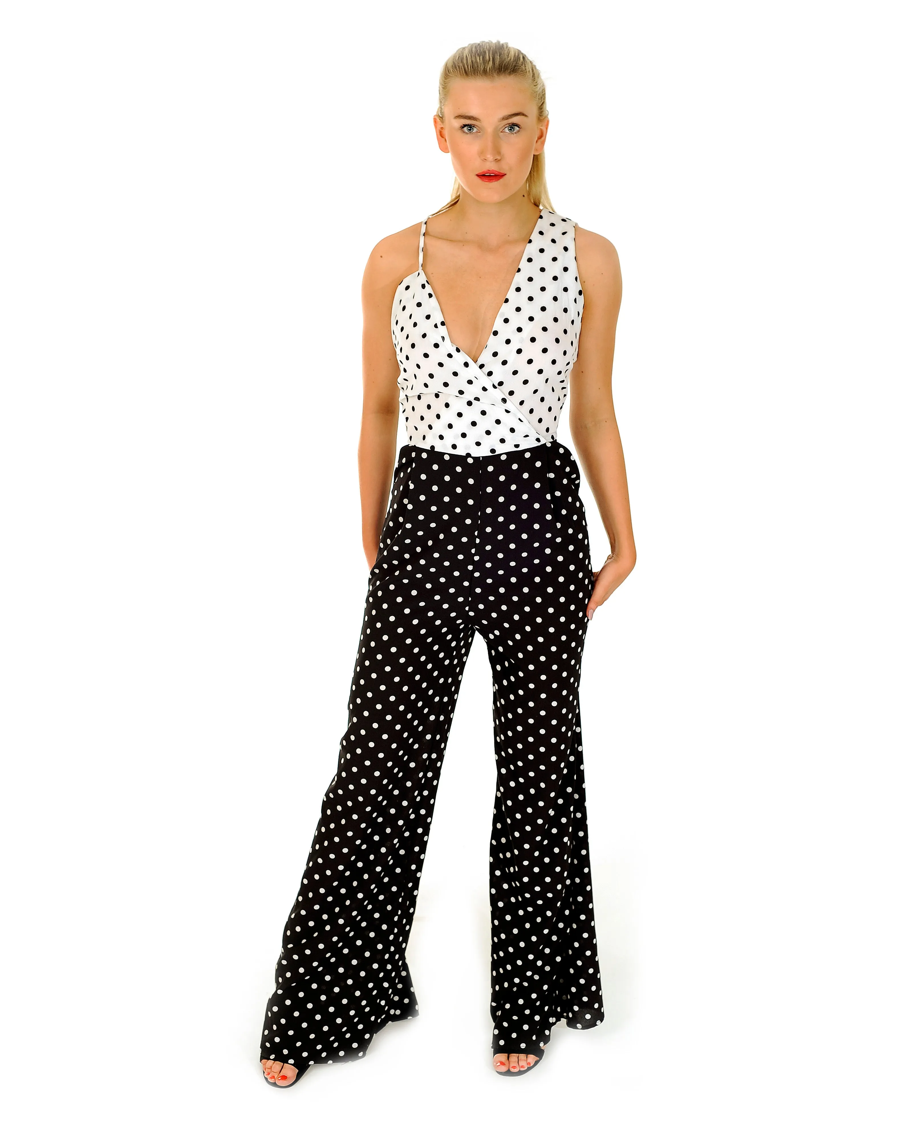 MISSGUIDED POLKA DOT JUMPSUIT