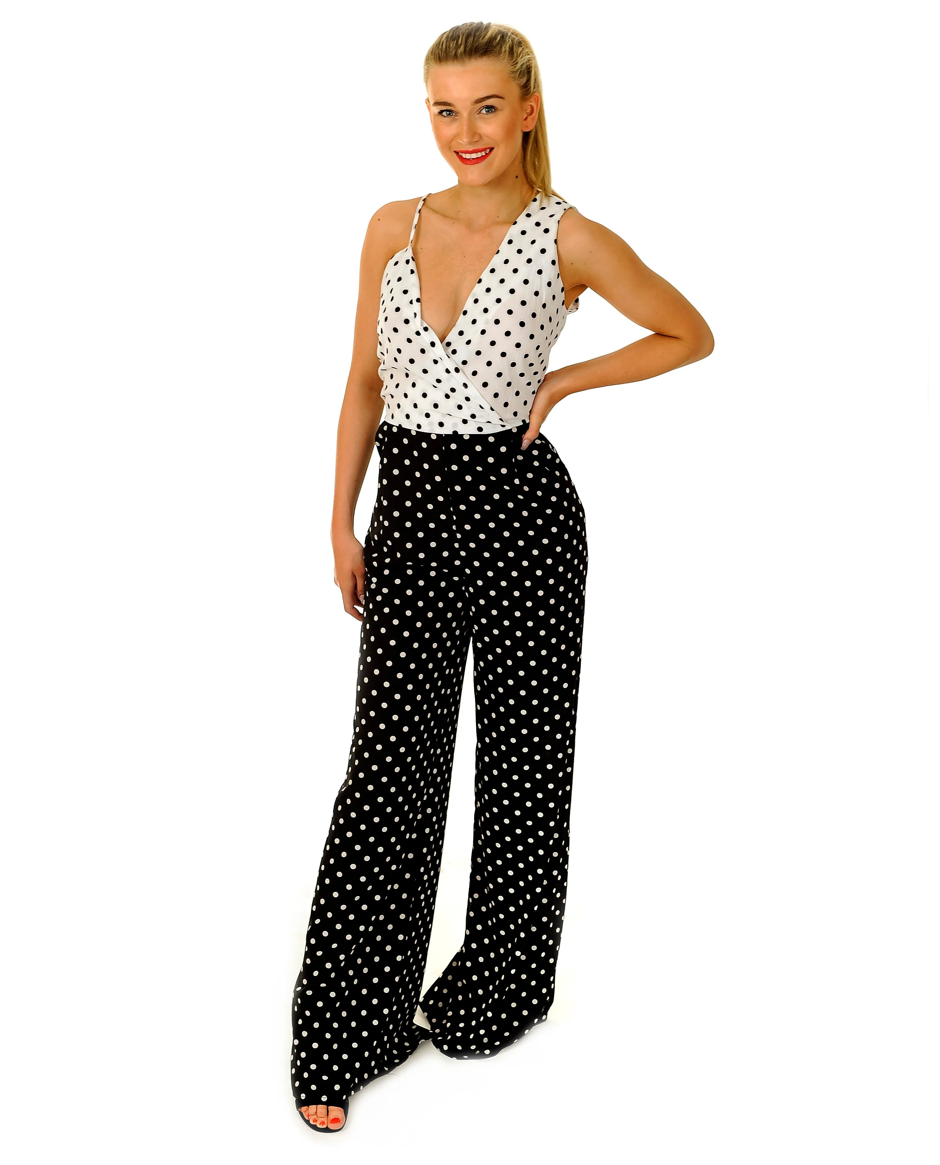 MISSGUIDED POLKA DOT JUMPSUIT