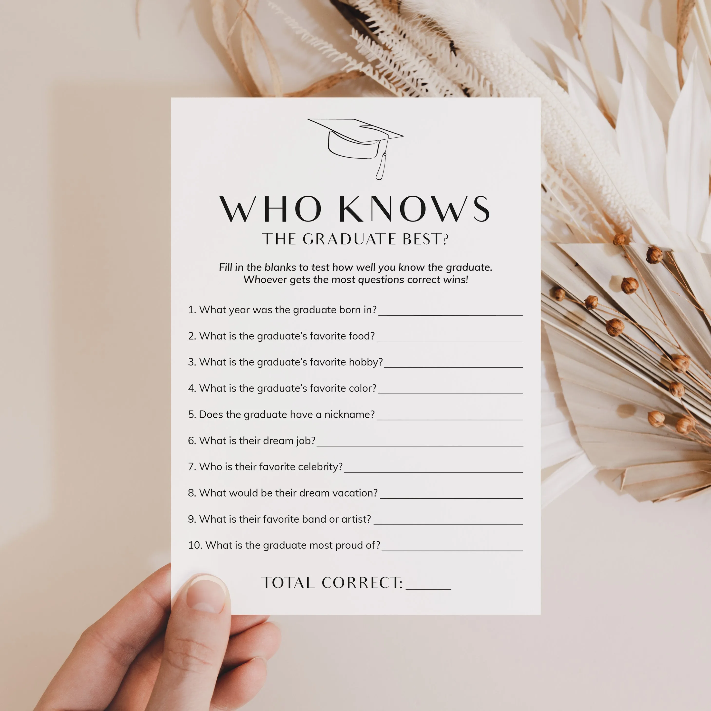 Modern Minimal Graduation Party Games Bundle
