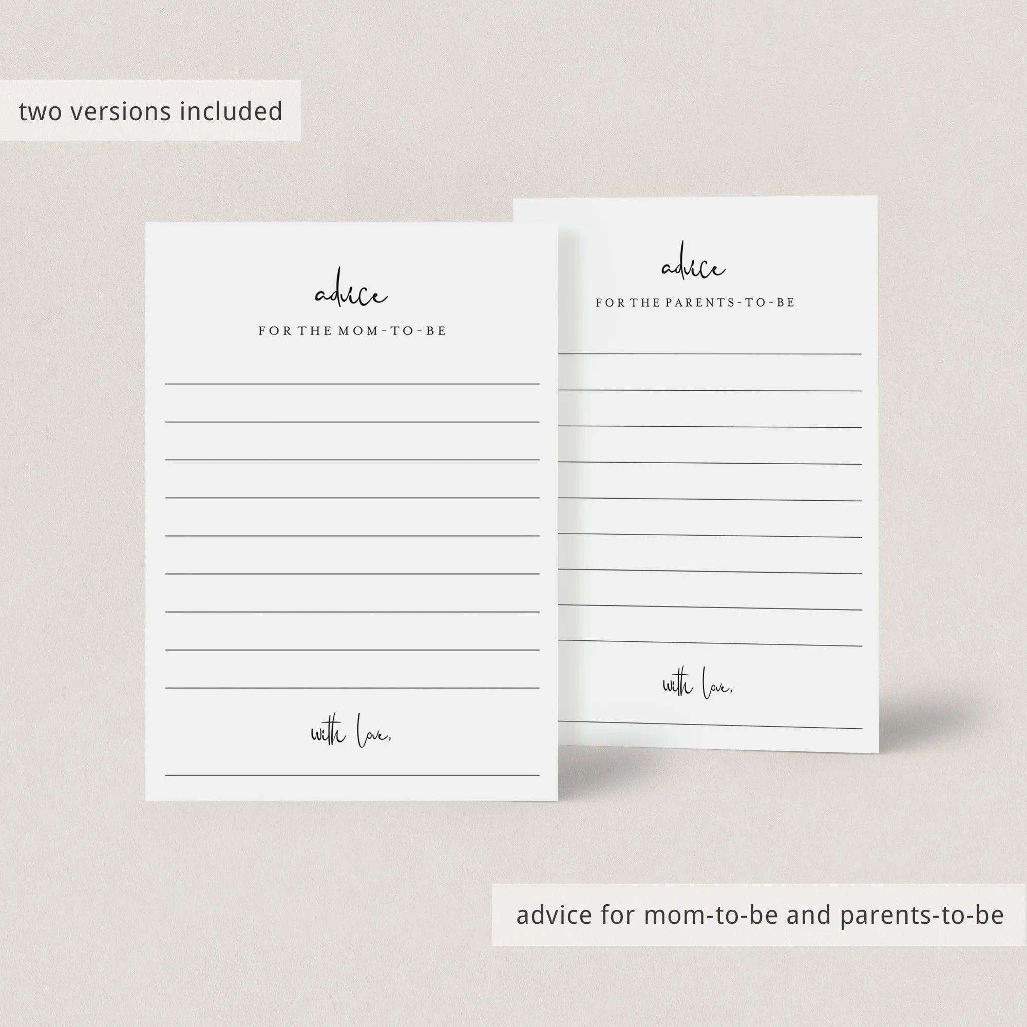 Modern Minimalist Baby Shower Games Bundle Printable