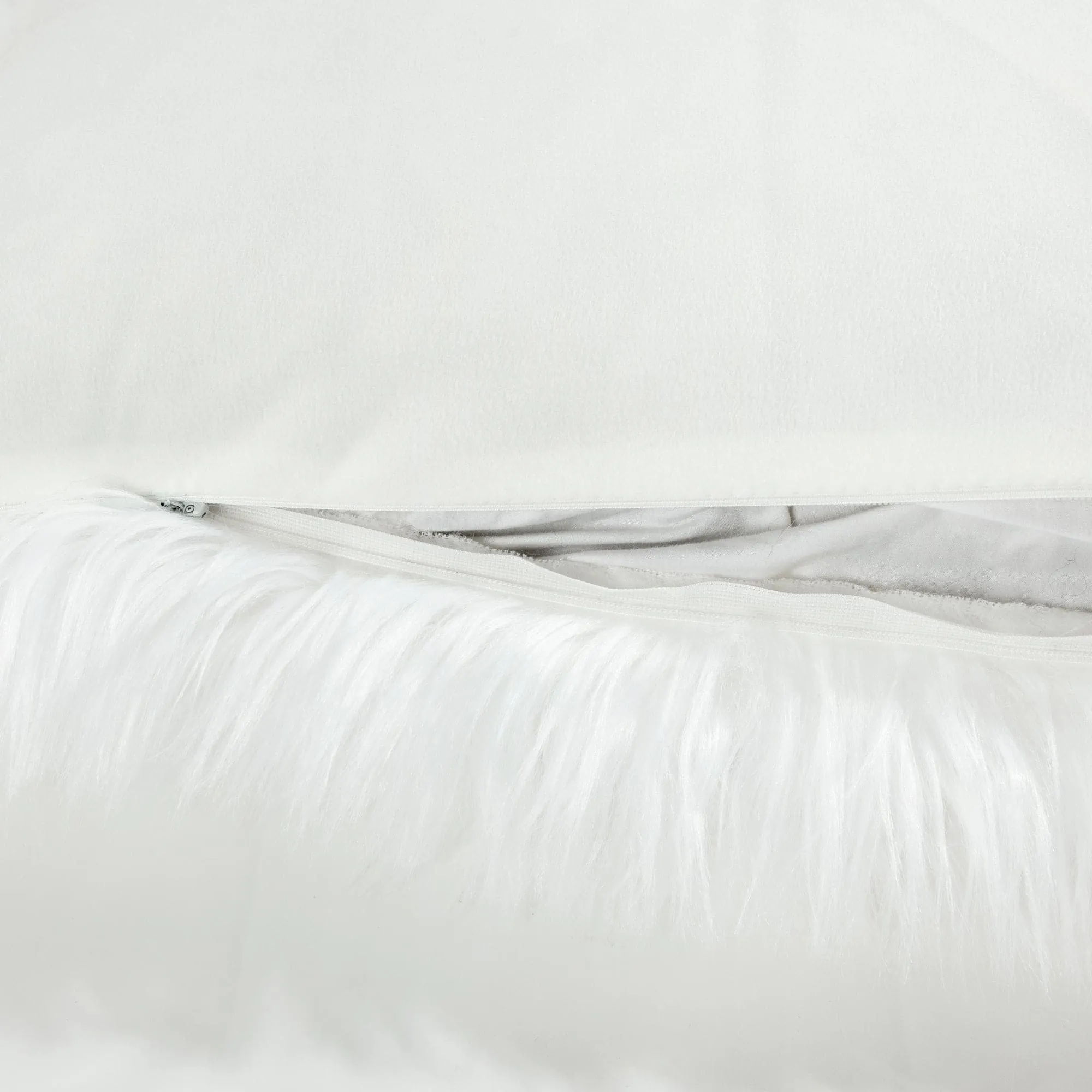 Mongolian Luca Soft Faux Fur Decorative Pillow Cover