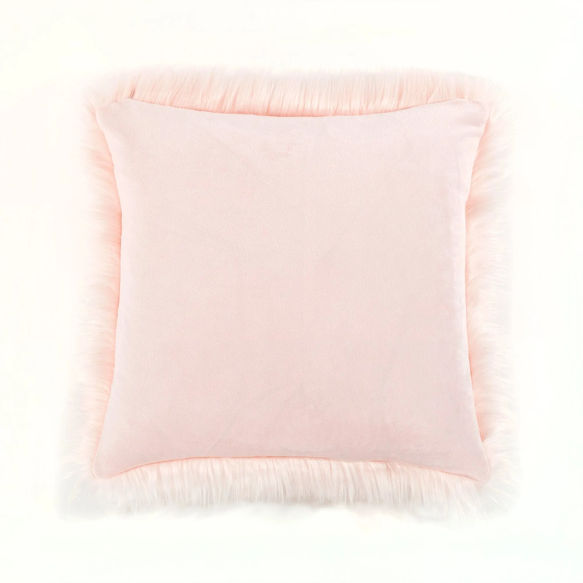 Mongolian Luca Soft Faux Fur Decorative Pillow Cover