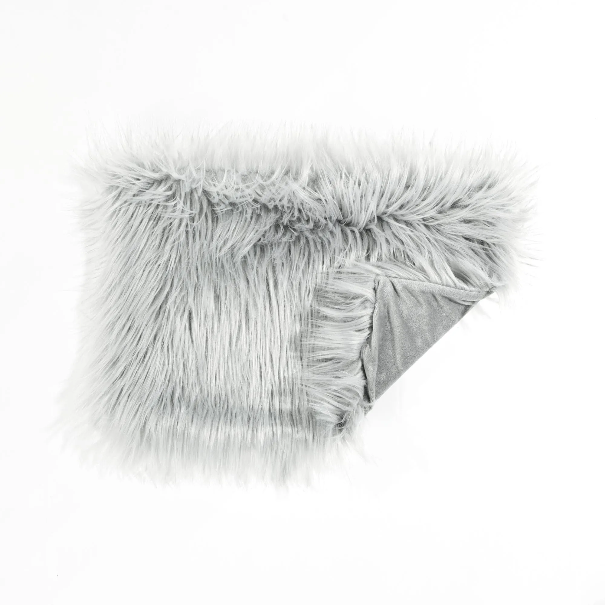 Mongolian Luca Soft Faux Fur Decorative Pillow Cover