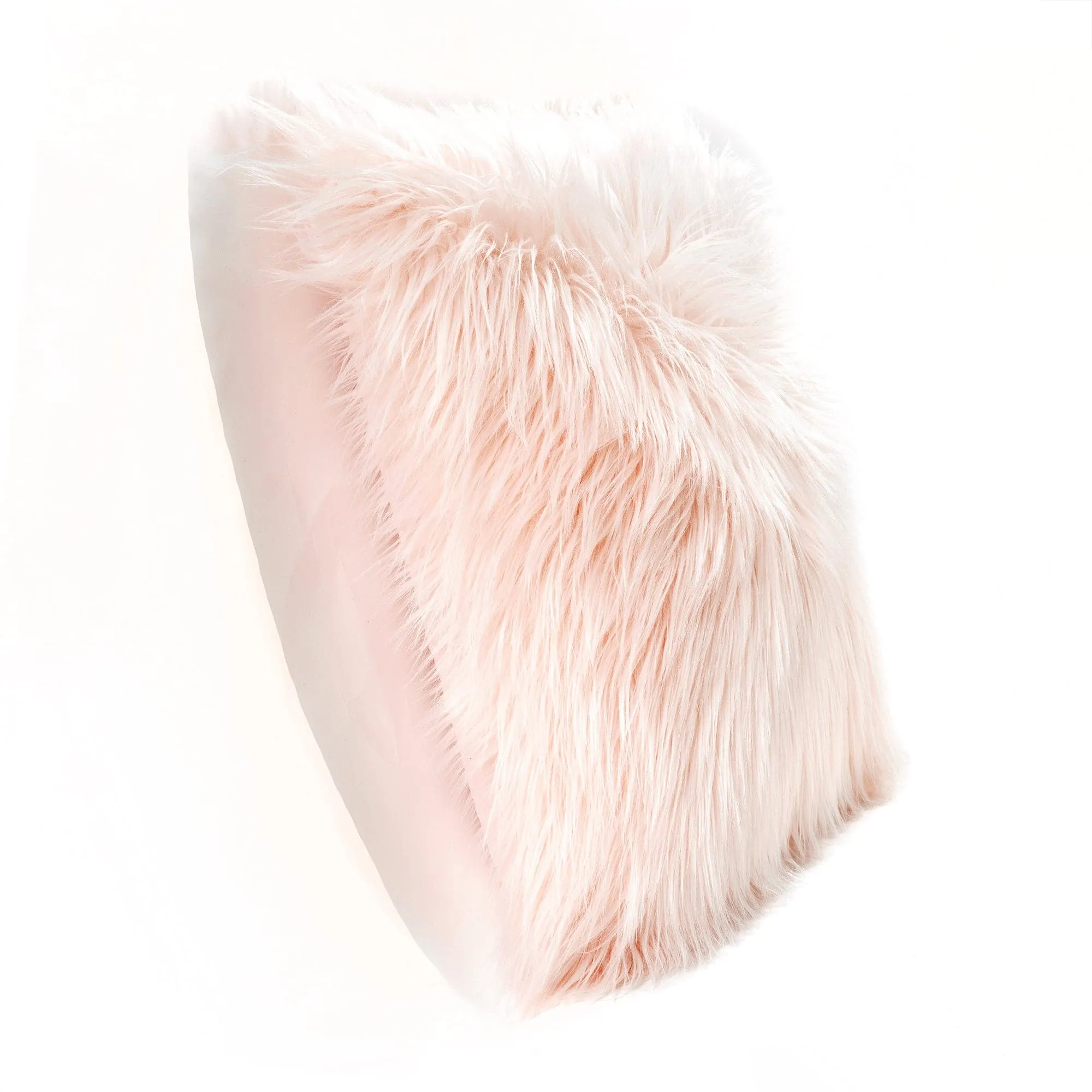 Mongolian Luca Soft Faux Fur Decorative Throw Pillow Cover