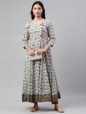 Neeru's Gray Color Cotton Fabric Tunic