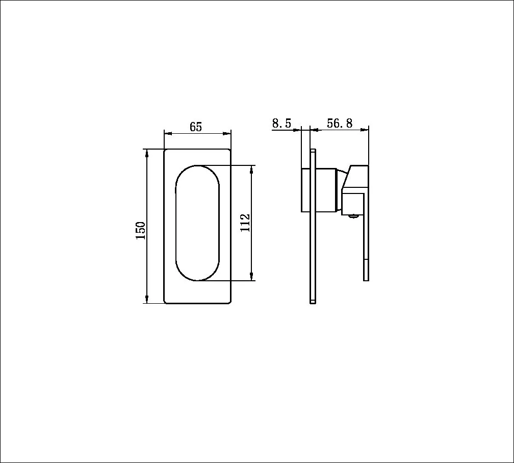 Nero Ecco Shower Mixer (Trim Kit Only) - Chrome
